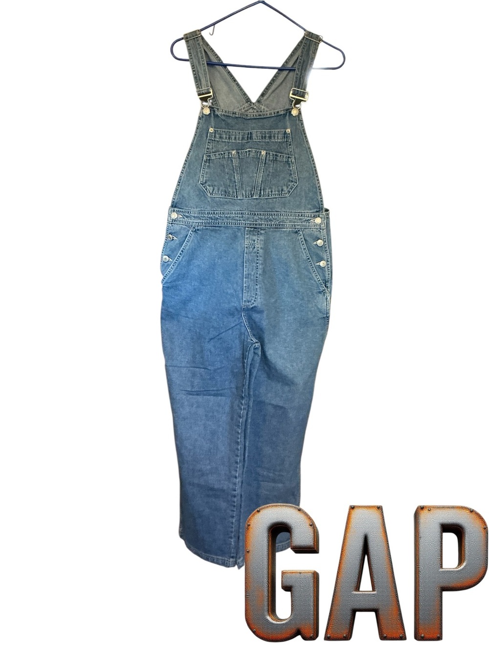 GAP Women's Classic Denim Overalls in Blue